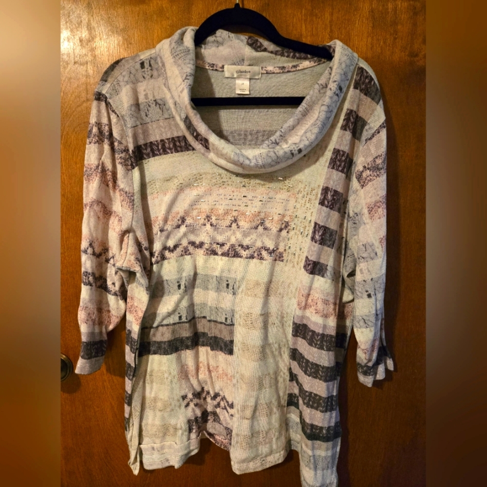 Women's CJ Banks Multicolor Striped Sweater